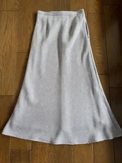 【美品】NBBロングフレアスカート ラベンダーカラー