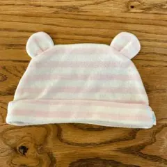 gelato pique 耳付きピンクストライプ帽子 サイズF