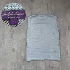 最上位 美品 ラルフローレン パープルレーベル ニットベスト シルク100%