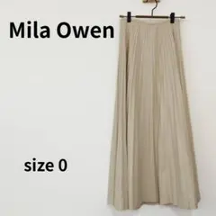 Mila Owen　プリーツスカート　合皮レザー　0サイズ　S-199