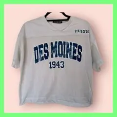 GORGE 中古 メッシュTシャツ グレー でかロゴ