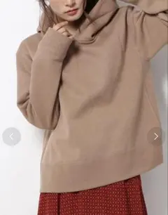 Mila owen 裏起毛Aラインフーディー　ホワイト