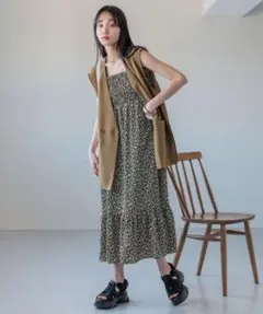 大人気【スカートにもワンピースでも使える】シャーリングワンピース