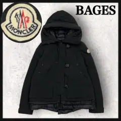 12050【美品・QR鑑定済み】モンクレール　BAGES ダウンジャケット　黒
