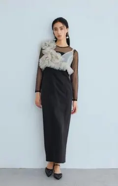 【美品】ANDRESD パールビスチェドレス 2点セット