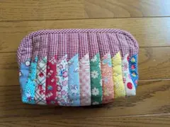 11 パッチワークハンドメイドポーチ