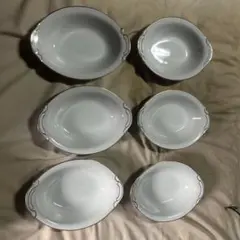 昭和レトロ磁器 カレー皿6点セットのサムネイル