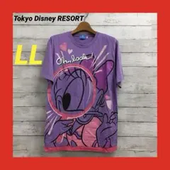 美品 東京 Disney RESORT デイジー Tシャツ LL パープル