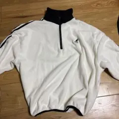 KANGOL ハーフジップ フリースジャケット ホワイト M