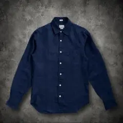 J.CREW リネン100% 長袖シャツ ネイビー スリムフィット　Ｓのサムネイル