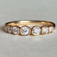 k18pt900コンビ バタフライエタニティリング ダイヤモンド0.30ct