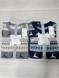 新品ユニクロ　キッズ　フリースセット140cm✖️2 パジャマ