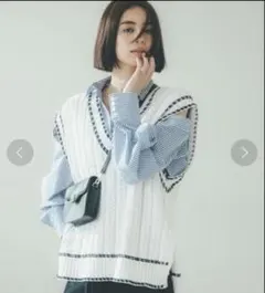 SNIDEL ケーブル編み ニットベスト