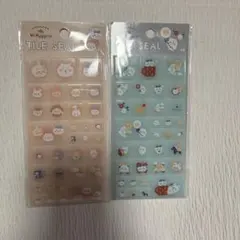 ちいかわ タイルシール ベージュ ブルー 北欧