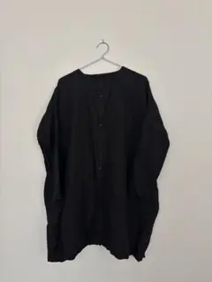 jujudhau ブラックシャツ 長袖 オーバーサイズ