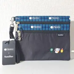 最後の1点 LeSportsac x familiar フラットポーチファミリア