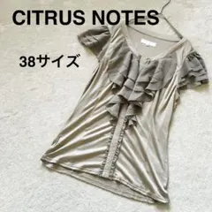 シトラスノーツ Tシャツ カットソー フリル ベージュ Mサイズのサムネイル