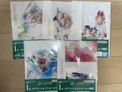 ワンピース　一番くじ　I賞 クリアファイル&ステッカーセット　5種