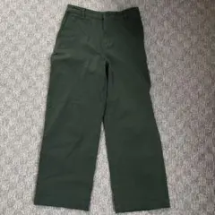 Mサイズ　無印良品 縦横ストレッチ チノワイドパンツ カーキ　グリーン