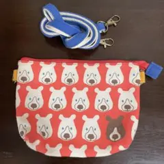 &SMART クマ柄ショルダーバッグ