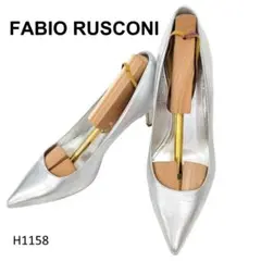 ファビオルスコーニ　パンプス　ポインテッドトゥ　シルバー　38.5　レザー