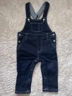 【美品】BeBe デニム オーバーオール サロペット　80cm