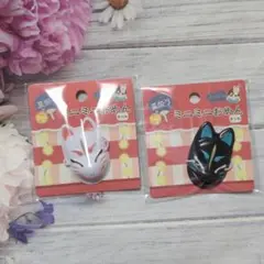 ぬい活　夏祭り　ミニミニおめん　きつね　キャンドゥ