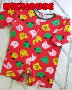 ✴️MIKI HOUSE✴️ロンパース⭐80⭐日本製⭐カバーオール⭐ロゴ⭐レトロ