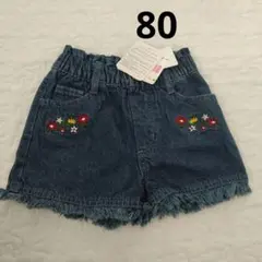 【新品】西松屋　デニムショートパンツ　80サイズ
