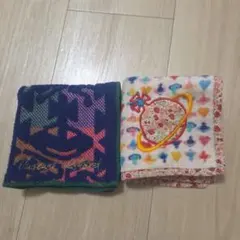 【訳あり】ヴィヴィアンウエストウッド☆タオルハンカチ☆2枚セット
