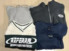 スウェット トレーナー 4点セット まとめ売り Mサイズ相当 短丈