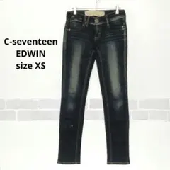 シーセブンティーン ジーンズ デニム XS 可愛いステッチ ストレッチ J440