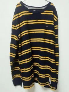 TOMMY HILFIGER ストライプトレーナー Lサイズ