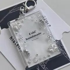 トレカキーホルダー　トレカケース　レジンデコ 星　蝶々　リボン