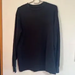 シンプル ブラック 長袖 Tシャツ