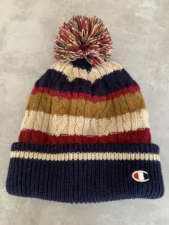 Champion チャンピオン ニット帽 ボンボン付き マルチカラー