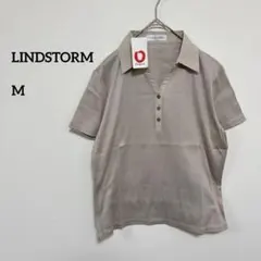 【新品】LINDSTORM リンドストームベージュ M ポロシャツ 半袖c794