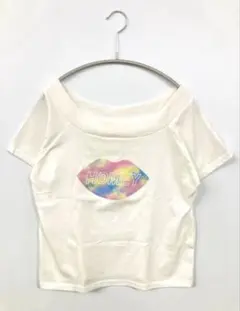 【SPINNS】ロゴ 半袖Tシャツ ホワイト Fサイズのサムネイル