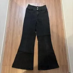 ANAPGIRL ブラック フレアパンツ