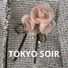 TOKYO SOIR エレガントな花モチーフコサージュ　　入学式　卒業式　リボン
