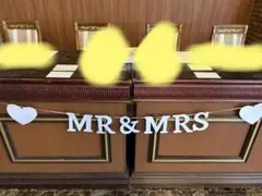 MR & MRS ウェルカムボード