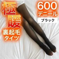 裏起毛タイツ 600デニール ブラック レディース あったかタイツ フリーサイズ