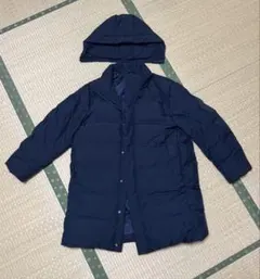 大きいサイズ！ユニクロ　シームレスロングダウンコート　紺色　3XL