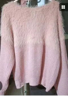 Petit Fleur トップス ピンクシャギー編みニットふわふわ可愛い デート