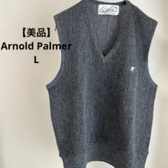【美品】Arnold PalmerグレーVネック ベスト L アーノルドパーマー
