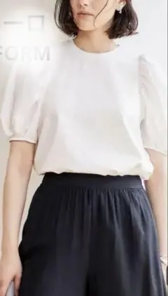 BEAUTY FORM パフスリーブTシャツ S ホワイトのサムネイル