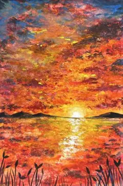 水彩画 風景画 抽象的27✖️24 - メルカリ