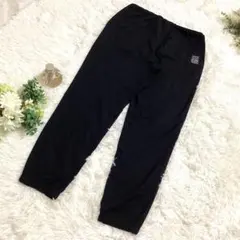 ​美品 アルマーニエクスチェンジ ウエスト裾ゴムパンツ 黒 ジョガー メンズМ