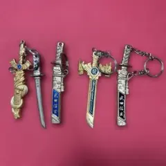 剣　刀　キーホルダー 4点セット 武田信玄　竜　龍のサムネイル