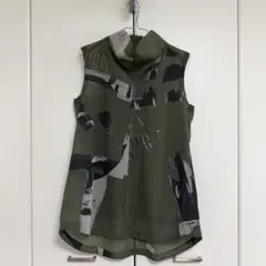 ISSEY MIYAKE 総柄 ノースリーブ カットソー